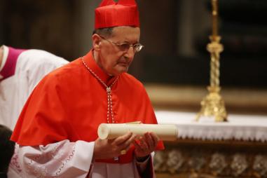 Cardinal Beniamino Stella attends the Consistory at St Peter's Basilica on February 22, 2014 